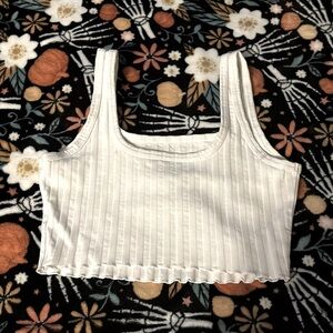 White cropped tank top